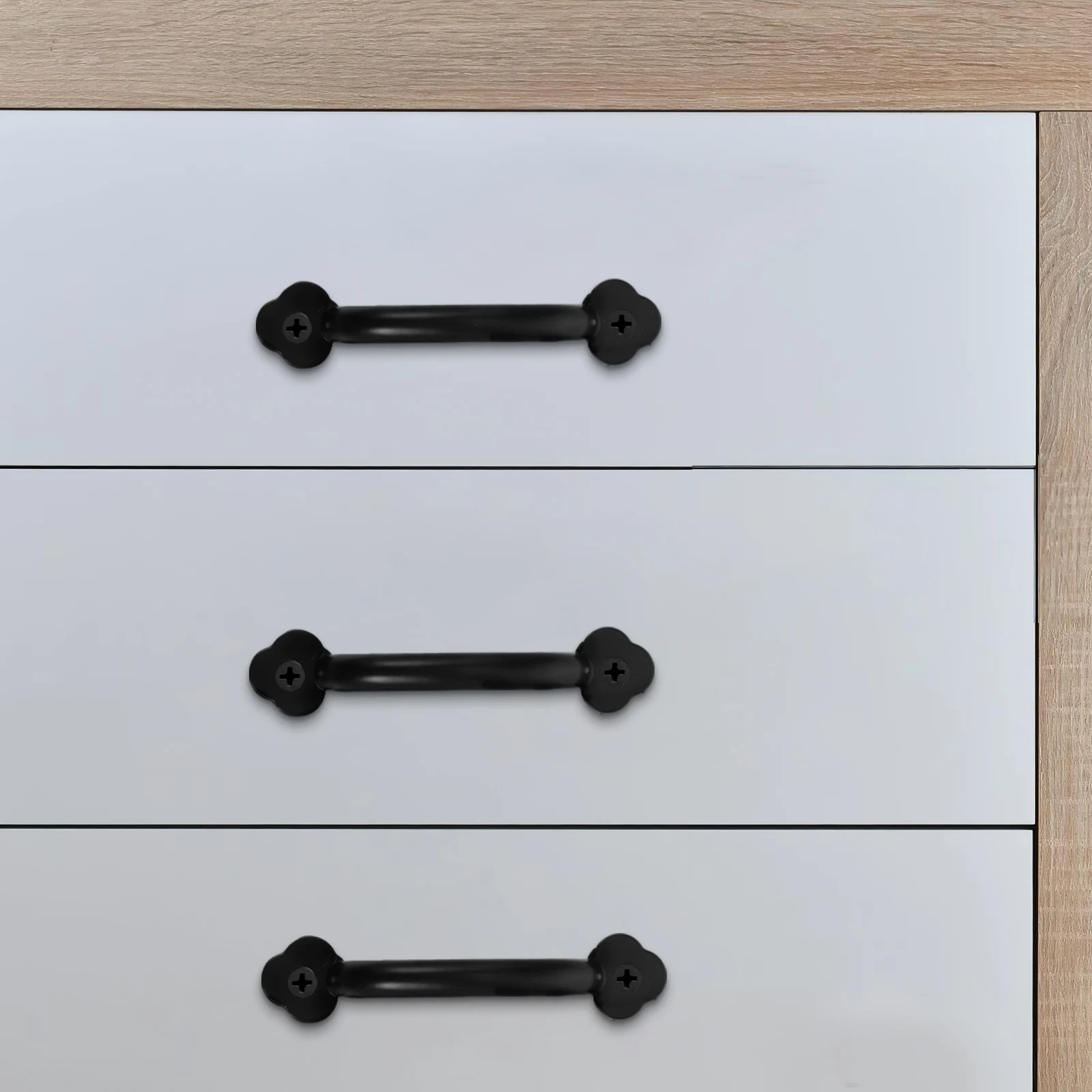 

3 Pcs Zinc Alloy Cabinet Handles Vintage Door Hardware Smooth Grip Long Lasting Drawer Knobs Farmhouse Barn Gate Wardrobe