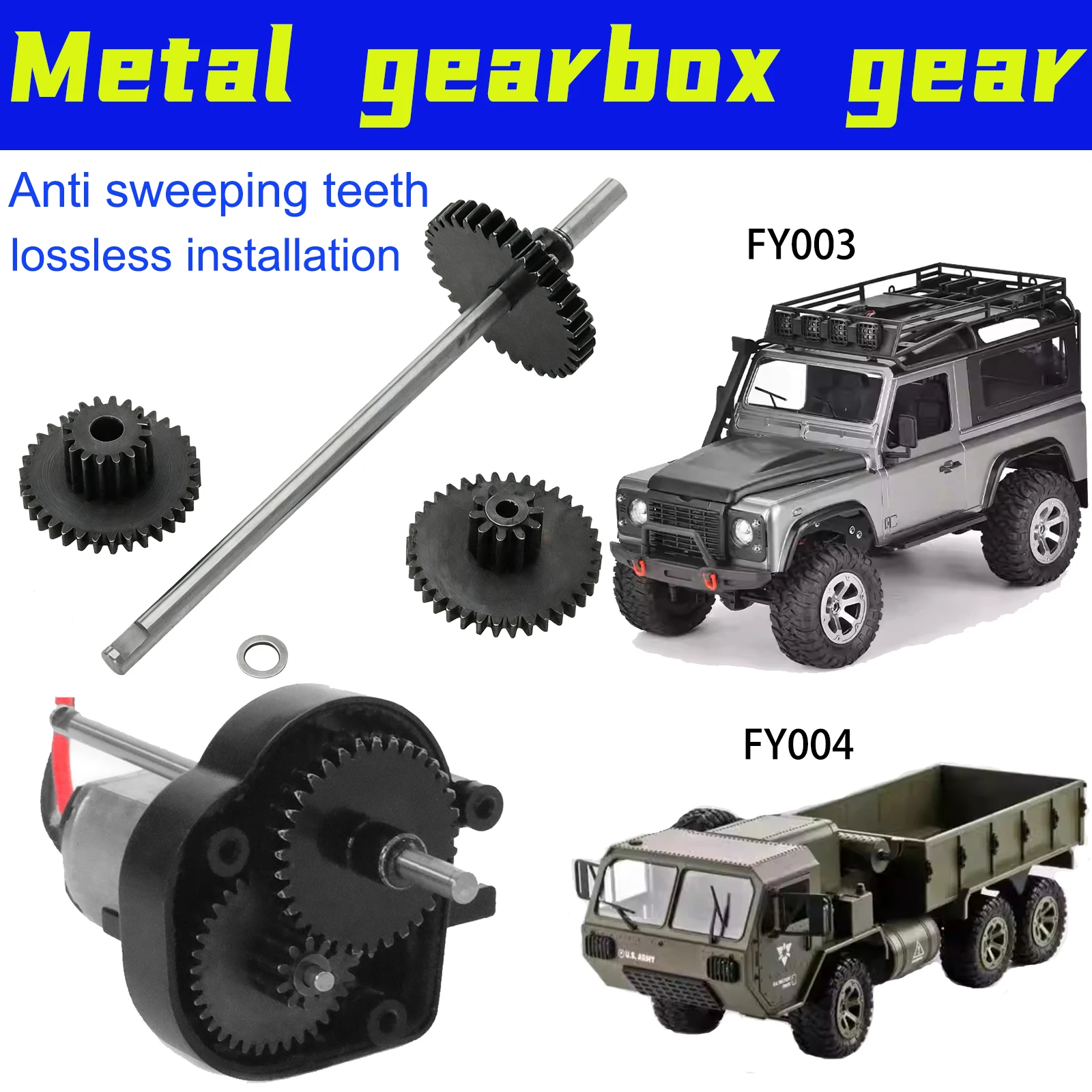 Metal gearbox gears for FAYEE FY003 FY004 military remote control off-road vehicle modification and upgrade accessories