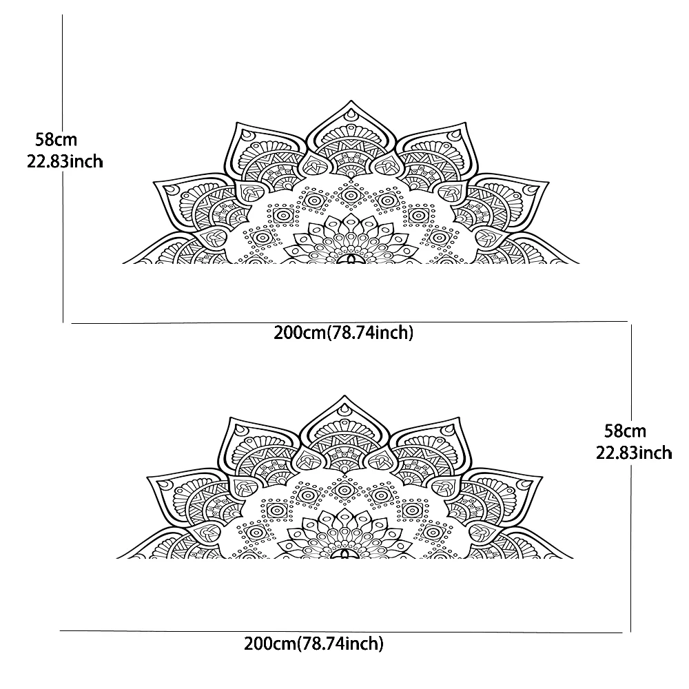 Mandala Pattern Lines Car Vinyl Wraps Decal Self-adhesive PVC Sticker Suitable for Trucks SUV Decoration Auto Accessories Gift view 6