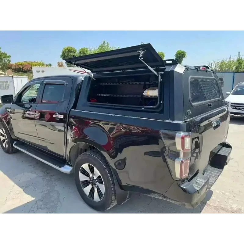 Factory Best Seller-For DMAX Chevy Colorado Aluminum Black Cover Pickup Truck Canopy Hard Shape Hardtop With Ing & Waterproof Fu
