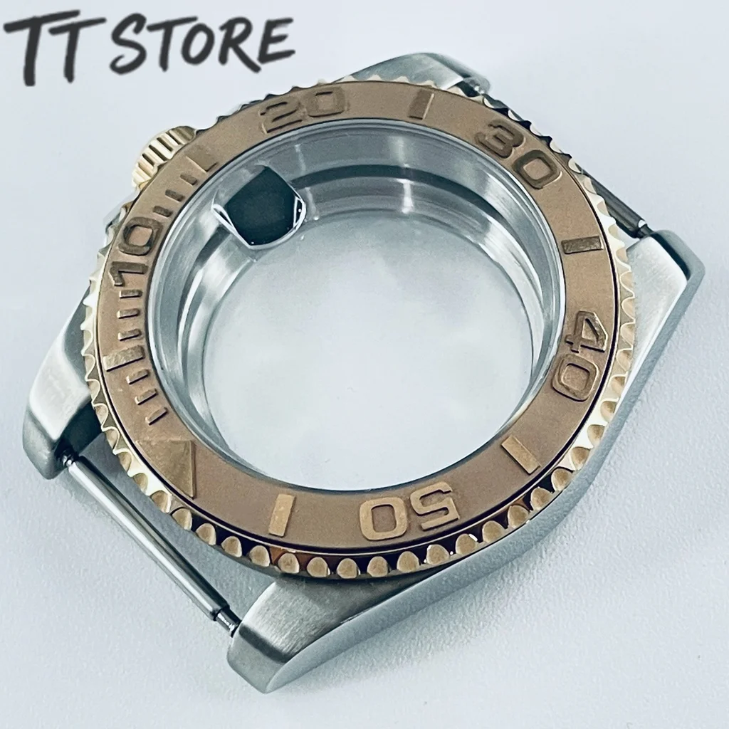 40mm Unisex Silver Rose Gold Watch with NH34, NH35, NH36, NH38, NH39, ETA2824, And PT5000 Movements; Features Ceramic Bezel, Sap