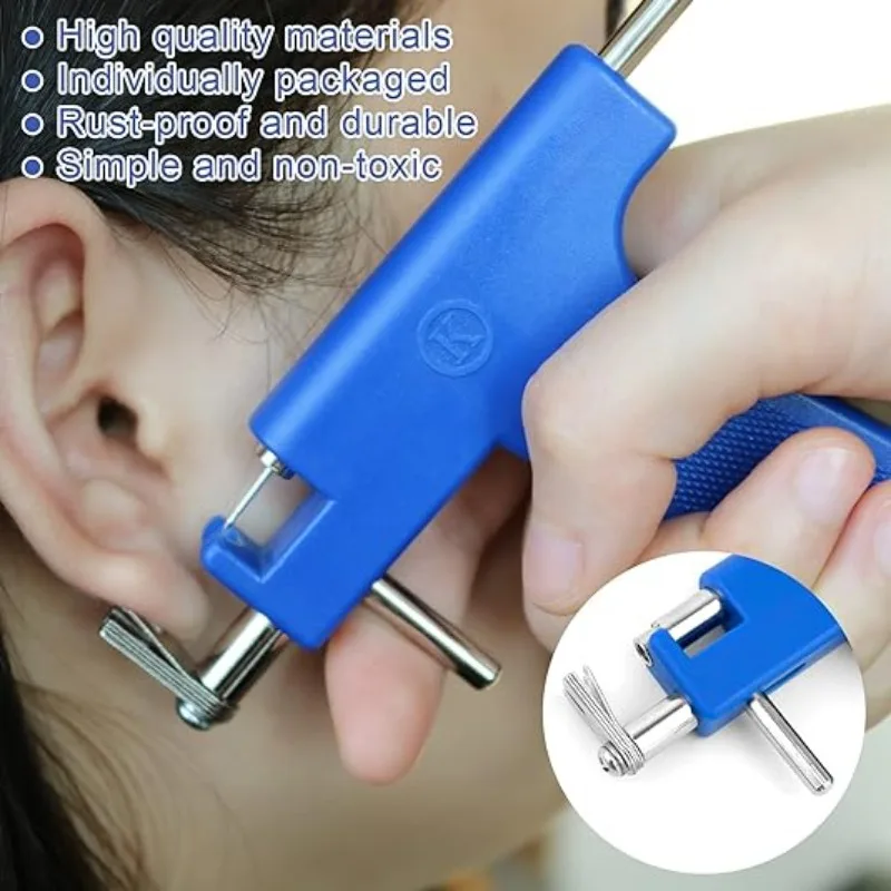 Sterile Ear Piercing Tool Set 98pcs Earplugs Earrings Earlobe Piercer Gun Nose Punching Machine Lips Tongue Perforation Artifact