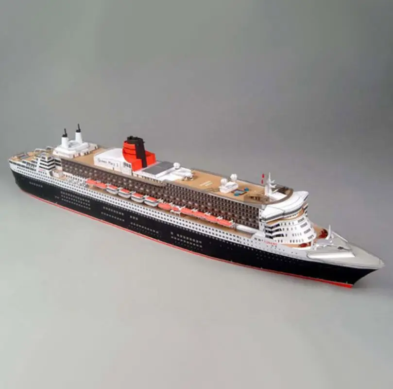 Paper Model 1:400 Queen Mary II Cruise Ship Model Handmade DIY Paper Art Jigsaw Puzzle Toy