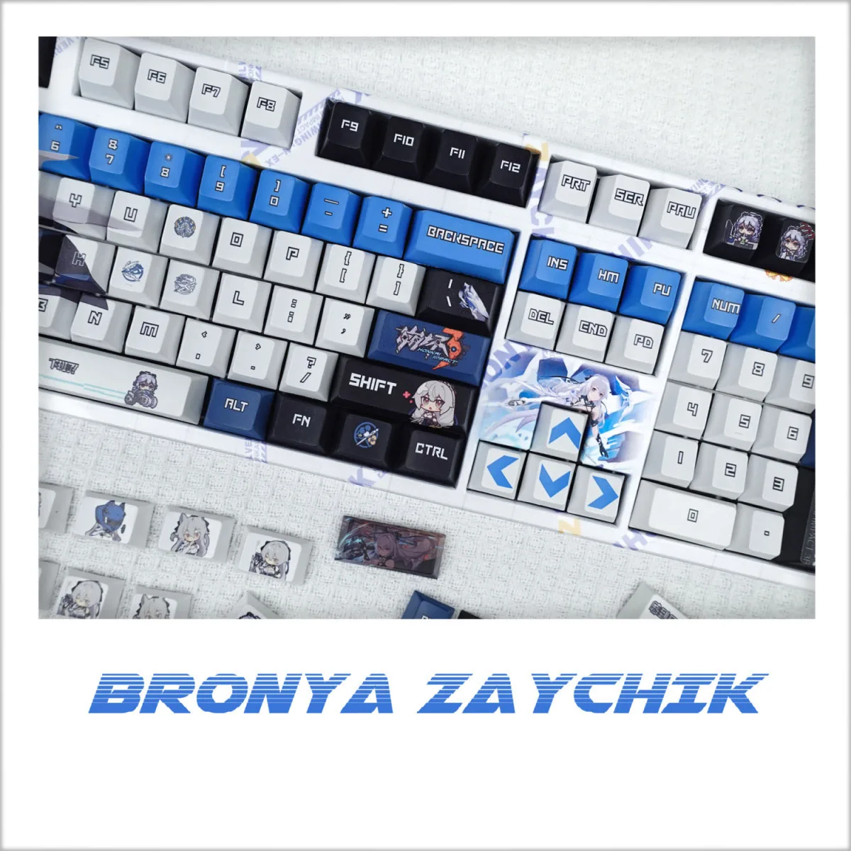 Imagem -03 - Varmilo-teclado Mecânico sem Fio Personalizado com Luz de Fundo Rgb Honkai Impact Bronya Herrscher da Razão