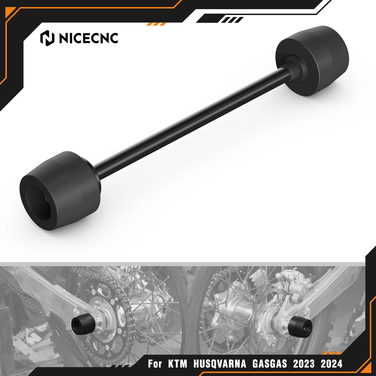 

NICECNC For 2024 KTM EXC EXCF XCW XCF-W 150 250 300 350 450 500 For Husqvarna TE FE GasGas EC300 Rear Axle Slider Fork Protector