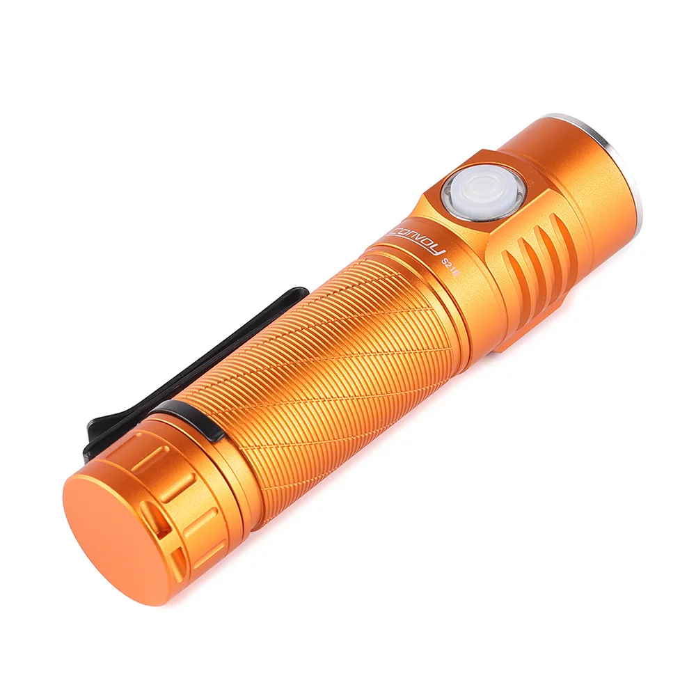 Flashlight Convoy S21E with 519A Linterna Led 21700 Flash Light High Power Torch Camping Lamp Work Light Type-c Charging Port