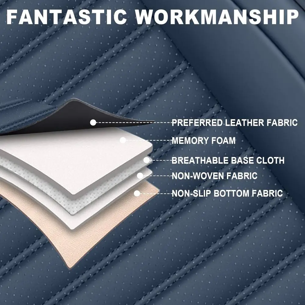 Coprisedili Set completo personalizzato per Toyota Corolla 2017-2025, Coprisedile per auto impermeabile standard, Lea traspirante e confortevole