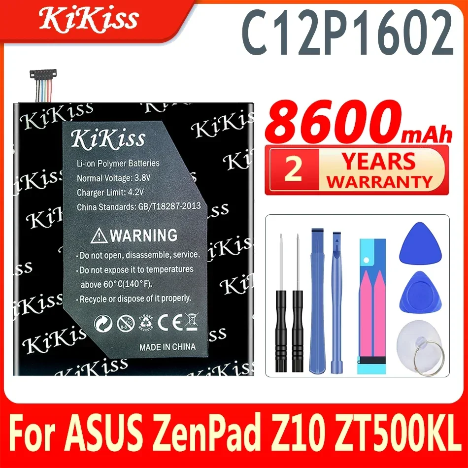 KiKiss C11P1601 8600mAh New Battery for ASUS Zenfone 3 Zenfone3 ZE520KL Z017DA Live ZB501KL A007 Z10 ZT500KL + Free Tools