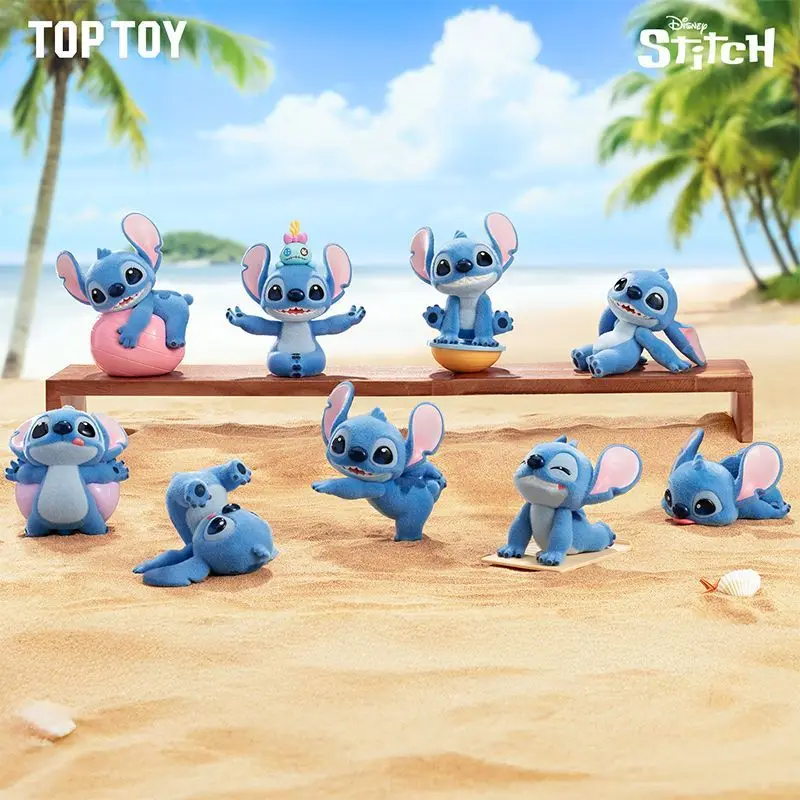 TOPTOY Disney Stitch Yoga Series Blind Box Figure Ornament Birthday Gift Full Box