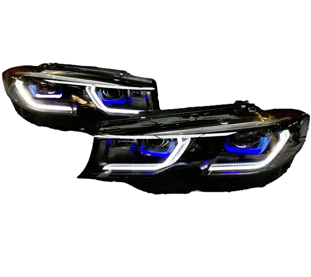 G20 Gemodificeerde Koplamp Shadow Line Zwart Voor BMW 3-serie G28 G20 LED Koplamp Originele Upgrade naar Laser Stijl 2019-2022