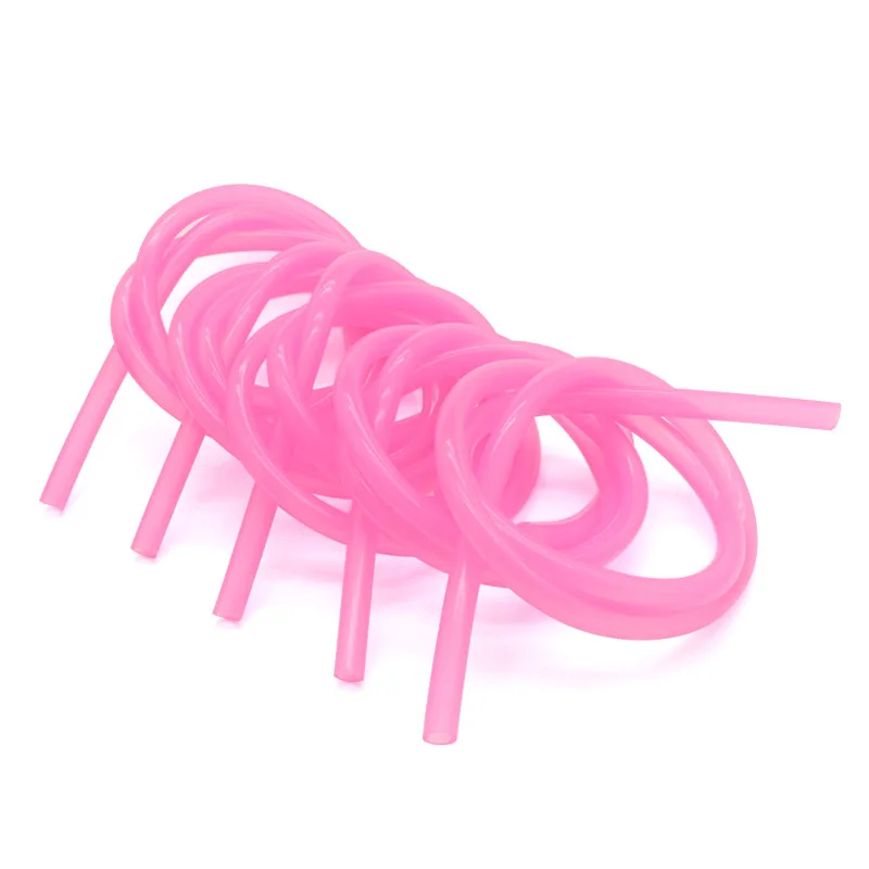 Tube en caoutchouc de silicone rose de qualité alimentaire, tuyau flexible sans goût, haute température, degré 2x4mm, 4x6mm, 5x7mm, 6x8mm, 1 mètre, ID 2mm, 3mm, 4mm, 5mm, 6mm