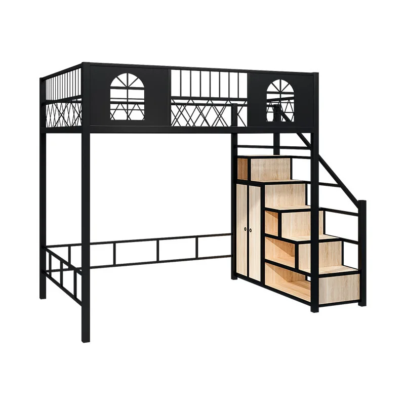 

Attic ladder cabinet Iron Multifunctional high and low bed Space saving elevated Go to bed Under table