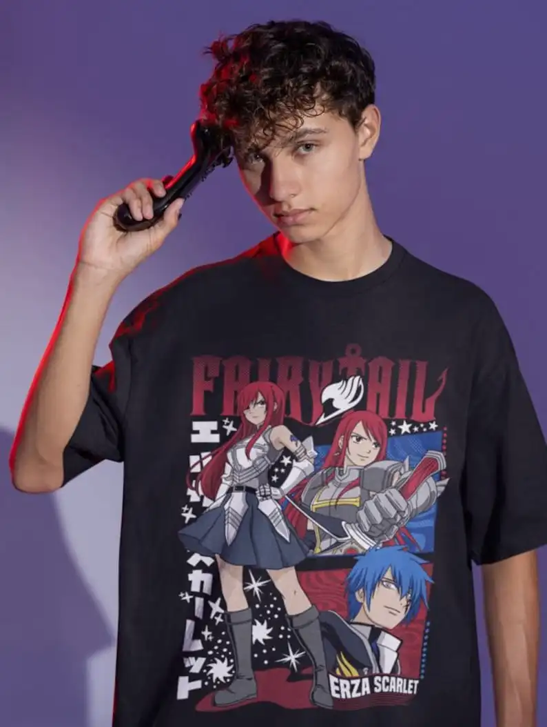 T-shirt retrò anime, 100% cotone, tutte le taglie per uomini e donne Amanti dei fumetti