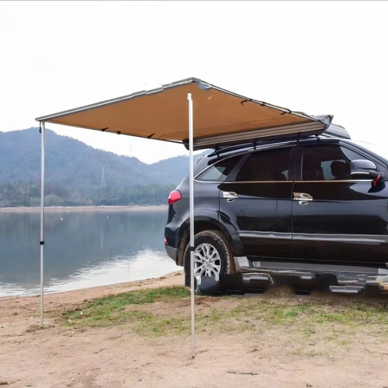 4x4 Adventure Square 2-Person Outdoor Camping Side Awning Canopy Retractable Car Cover Straight Bracing Type 3