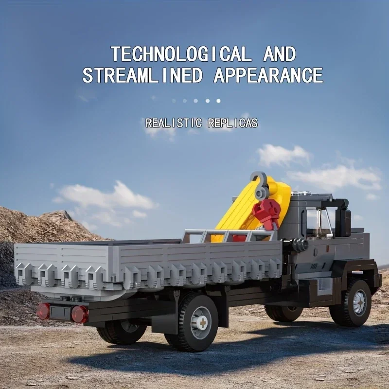 Camión grúa clásico 66023, modelo 349 Uds., juego de bloques de construcción, serie de ingeniería, ladrillos MOC, decoración de escritorio, juguetes para niños, regalo