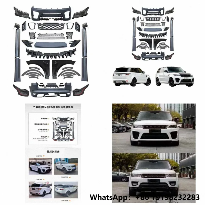 For Range Rover Sport 2014-2017 Upgrade 2022 SVR Style Body Kit Led Heddlights High Quality Lossless Installation Plug and Play