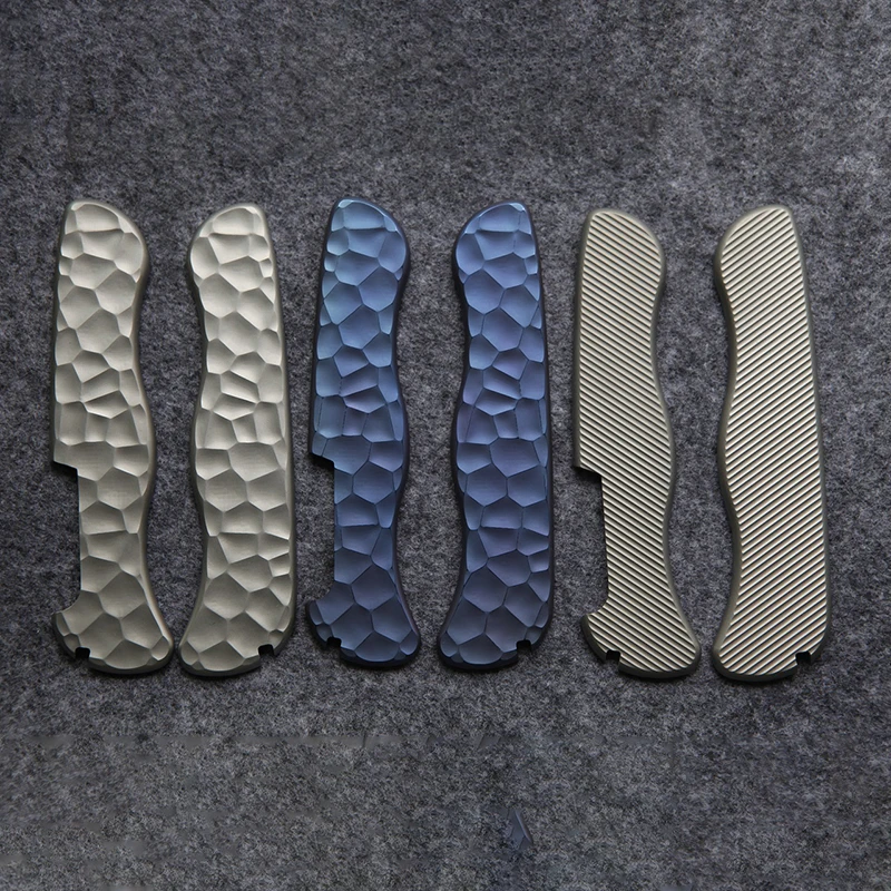 4 Types Titanium Alloy Knife Handle Scale Patches Replacement for 111MM Victorinox Swiss Army Knives Soldier MW4DE Rescue Tool