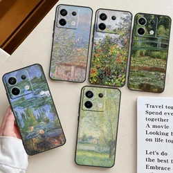 Claude Monet Case For Redmi Note 12 Pro 9 10 11 9S 10S 11S 12S 10C 12C 13C Redmi Note 13 Pro Plus Cover