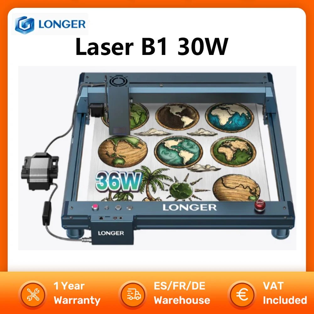 ليزر أطول B1 30 وات (طاقة إخراج 3-36 وات) صمام ثنائي 6 النواة 33-36 وات قوة ليزر، يعزز قدرة القطع