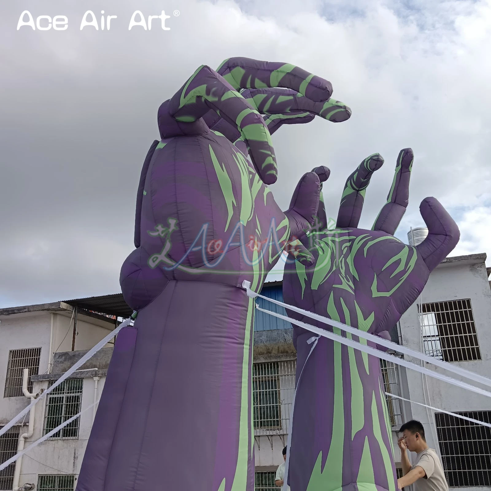 Horrible Devil Hand Model Inflatable Stage for Halloween or Music Festival Advertising Inflatables