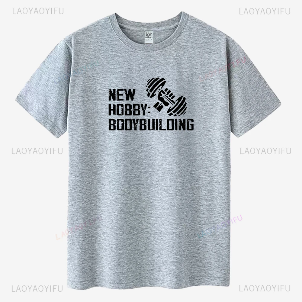 

Hobby Bodybuilding Funny Gym Graphic T Shirts Bodybuilder Fitness Muscle Squad Tee Crossfit Workout Strength Training Clothes