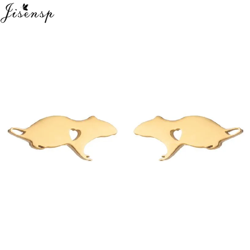 Multiple Stainless Steel Animal Stud Earrings for Women Girl  Jewelry Cute Octopus Geese Pig Hedgehog Earings Fashion Pendientes