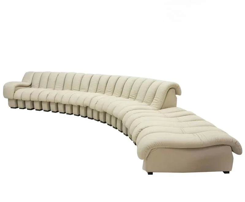 

Sofa villa, free combination of modules, large apartment, leather medium, antique sofa