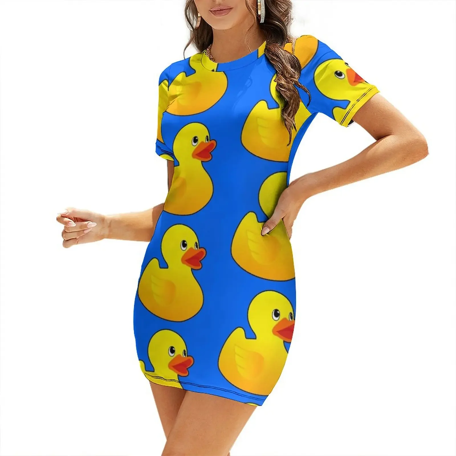 

Classic Rubber Duck Ducky Short-Sleeved Dress summer women's dress 2025 dress dresses fairy