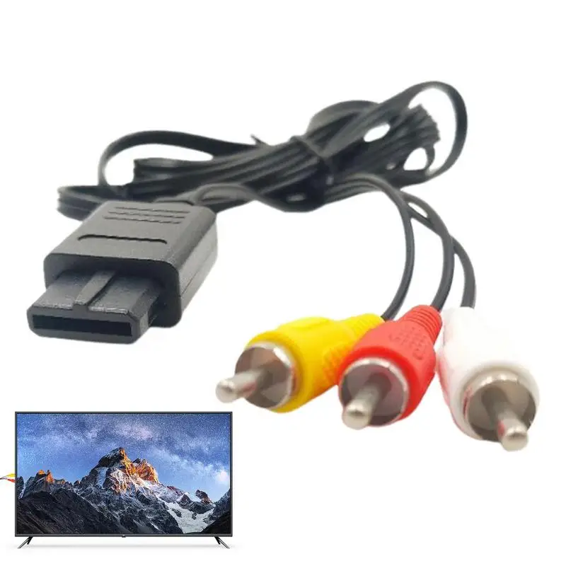 For Gamecube AV Cable N64 Composite Cable TV Game Accessories Multifunctional Stereo Audio Video AV Cables Standard Cords