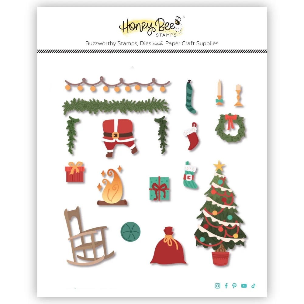 

Fireplace Holiday Cutting Dies for DIY Making Card Scrapbook Paper Album Craft Supplies Template Decoration 2024 Christmas New