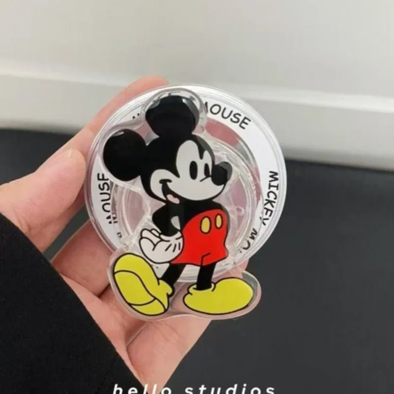 

Foldable silicone stand for iPhone, cute 3D cartoon Mickey protective case, suitable for Magsafe magnetic phone grip stand