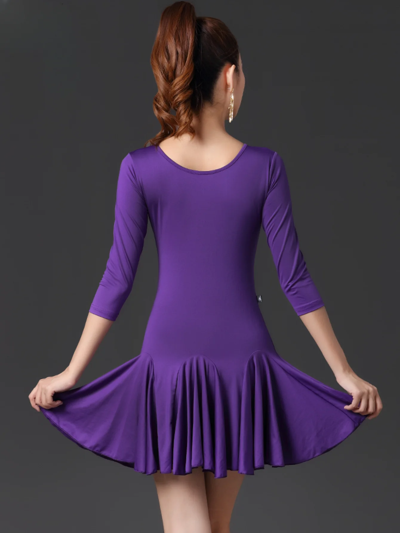 Party Dresses Women's Dance Suit Samba Adult Performing Ballroom Tango Cha Cha Latin Womens Dresses New Long Sleeve Dance Wear