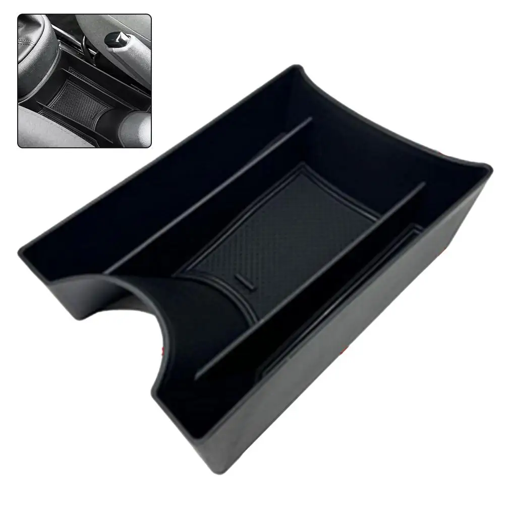 Non-slip Storage Black Central Armrest Storage Removable Design Easy Installation Process Stability During Driving