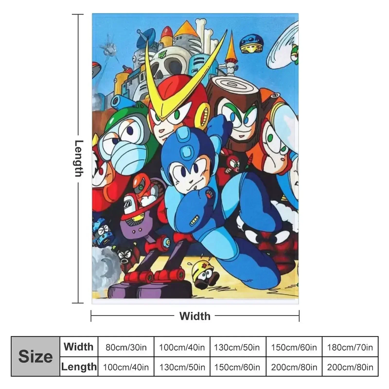 Mega Man 2 Art Throw Blanket Stuffeds Sofa Throw Summer Beddings Blankets