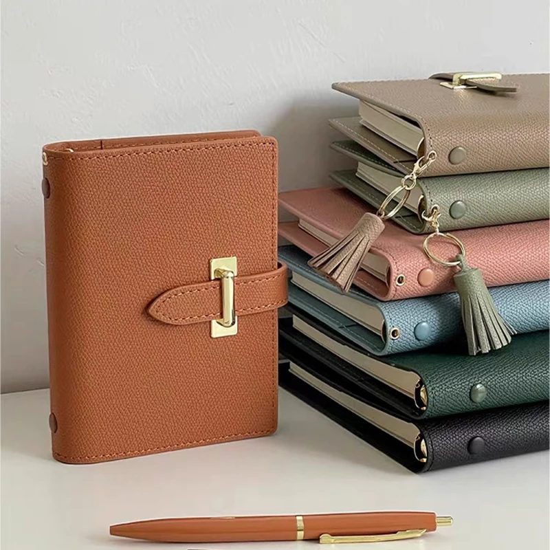 A7 binder Notebook Planner PU Notebooks Creative multi-function Diary Pocket Note Book Business office Papelaria Notepad