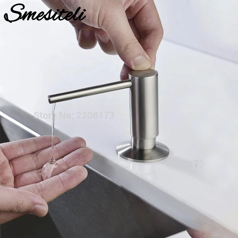 Soap Dispenser Kitchen Bathroom Built In Solid Brass Smesiteli Design Easy Installation - Well and Sturdy