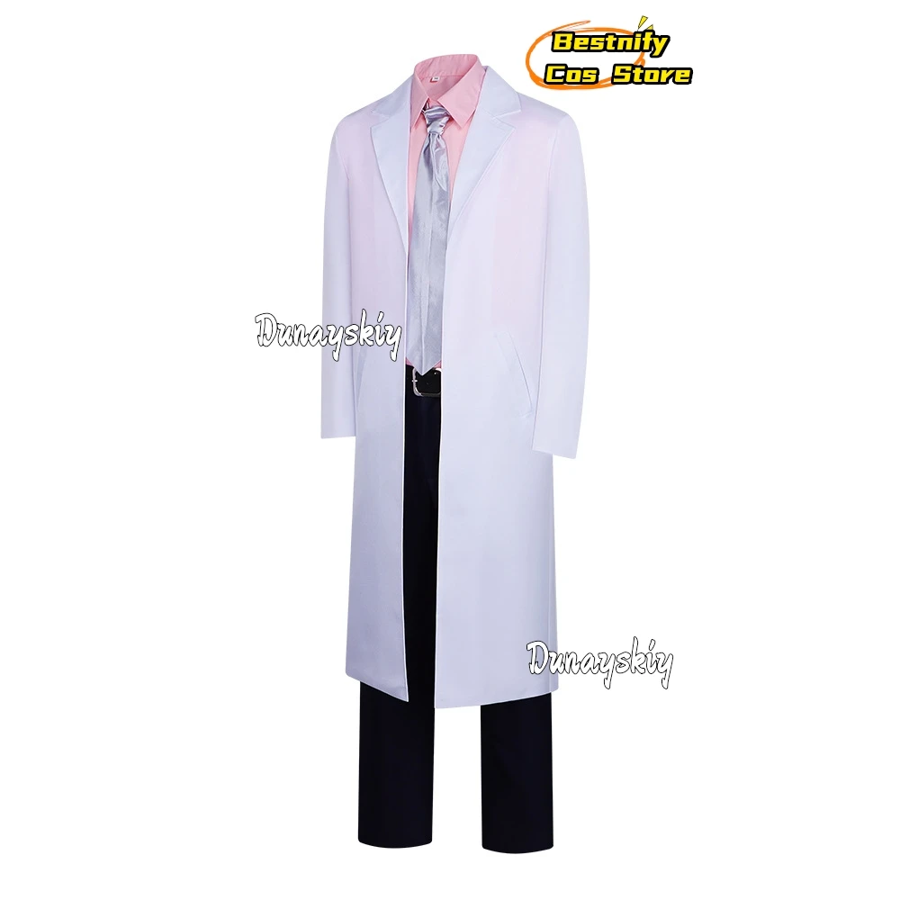 أنيمي 3-Z GINPACHiI SENSEI تأثيري ساكاتا المعلم زي {Bestnify Cos} معطف أبيض الوردي قميص التعادل نظارات مجموعة هالوين تمويه