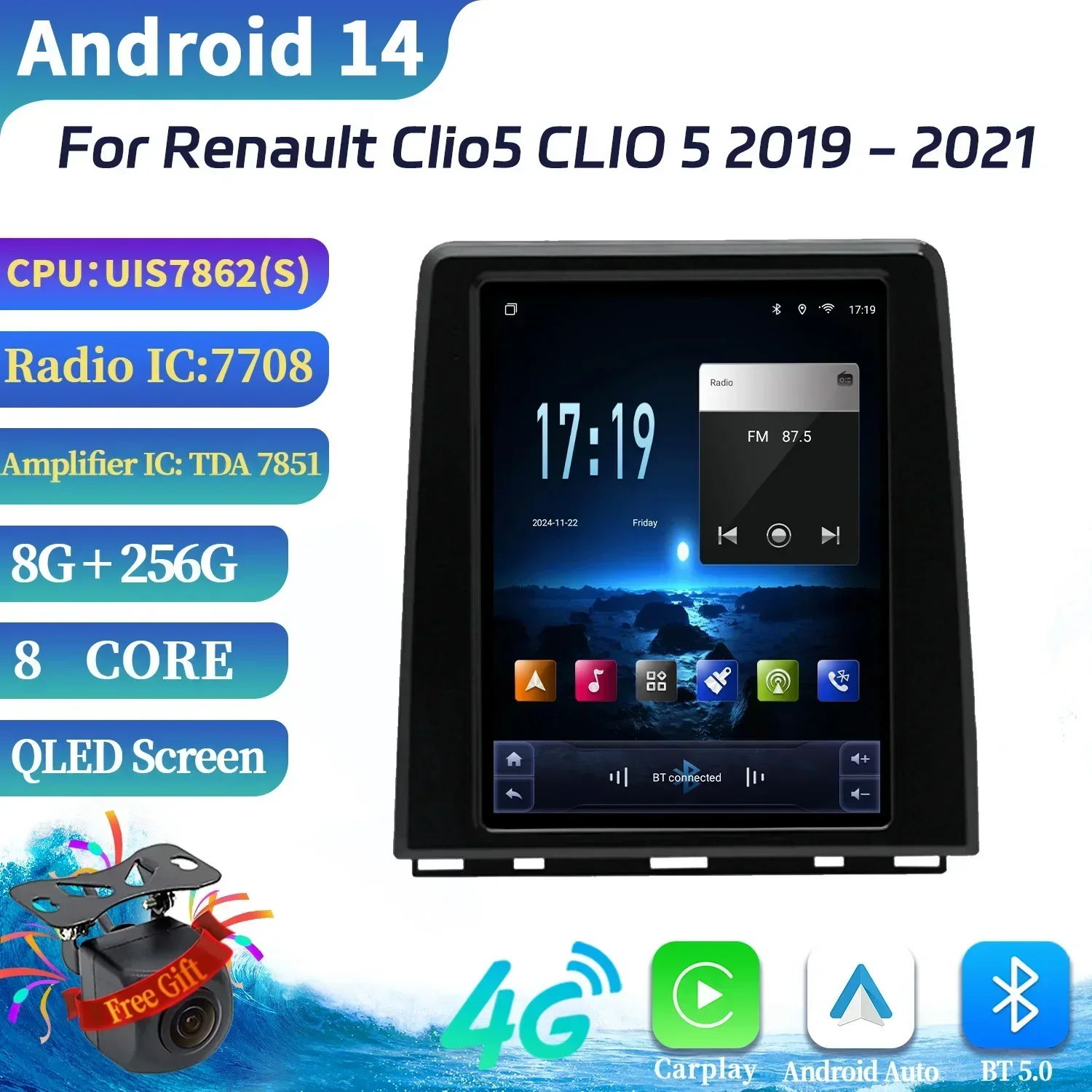 9.7inch Android Car Stereo Radio Multimedia Video Player For Renault Clio5 CLIO 5 2019-2021 Navigation Carplay Automotive Screen