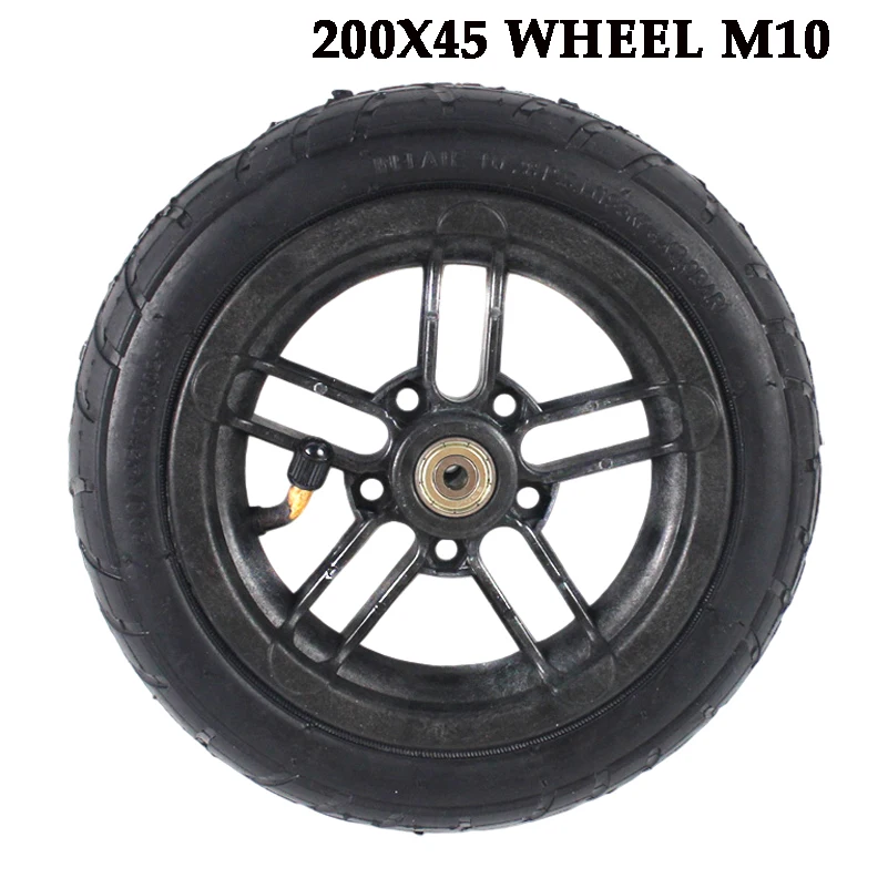 8-inch inflatable tire 200x45 baby wheel balance bicycle scooter wheel 205mm with bearing M10 hole rubber wheel