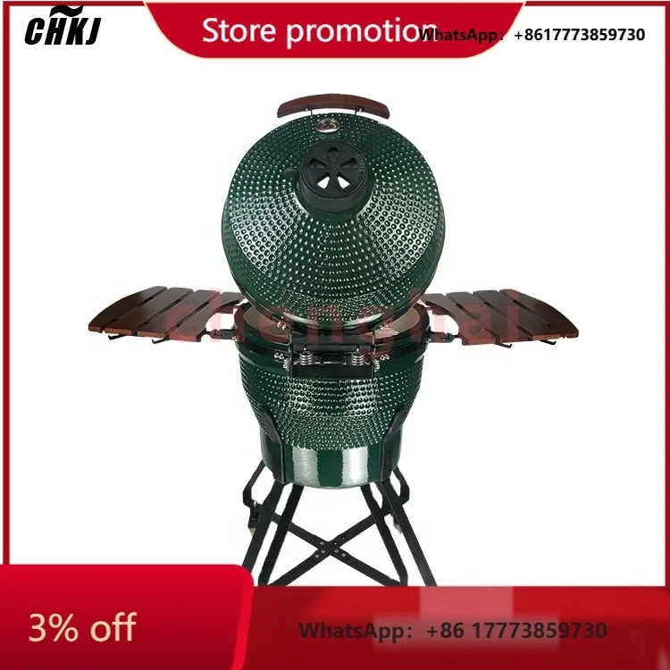 

CHKJ-2025NEWKIMSTONE Xl 22 Inch Ceramic Charcoal Griller Expert Grill Kamado Pellet Grill Parilla Grill Bbq Smoker Lifestyle Bar