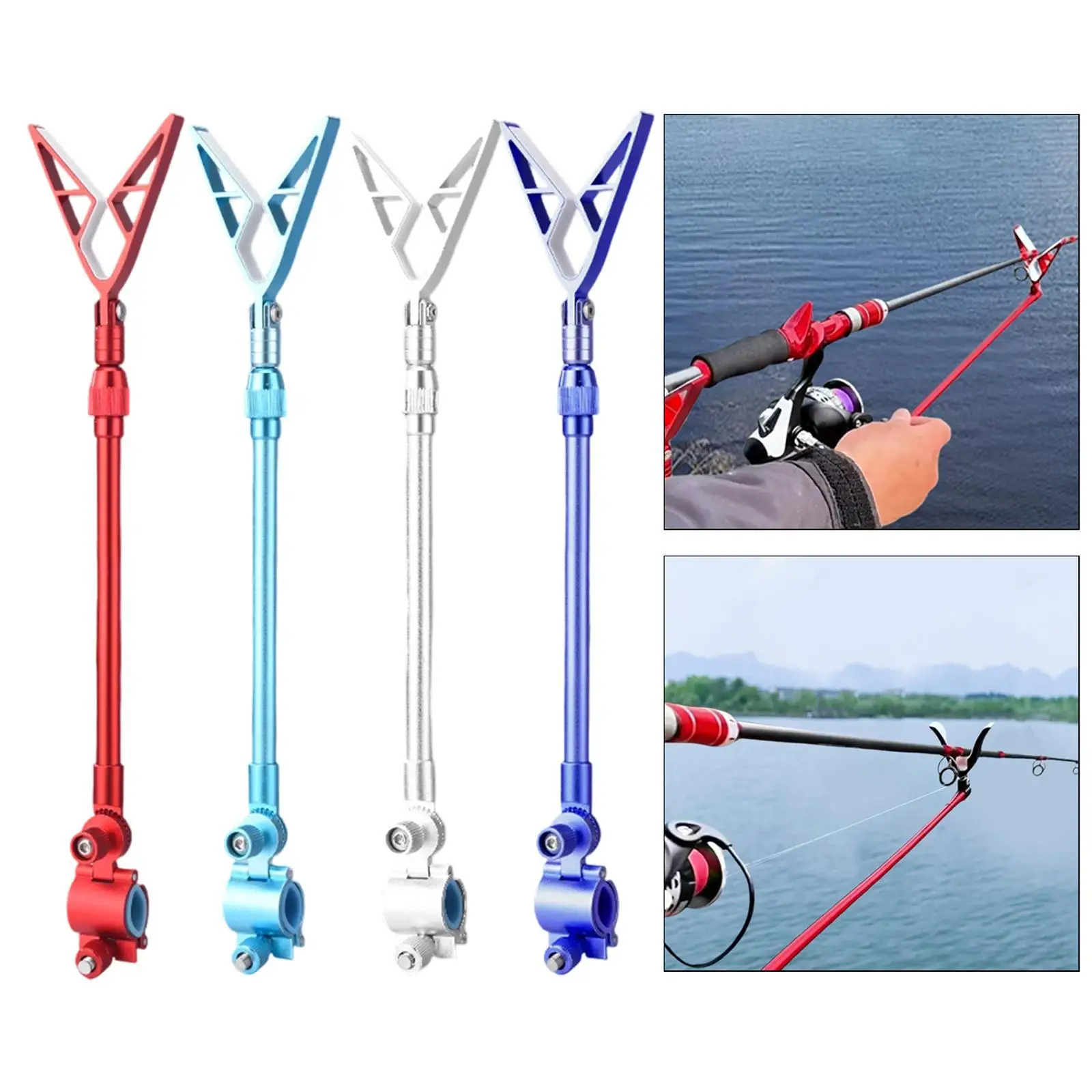 Fishing Rod Holder Pole Stand Bracket Support Retractable Quick Installation Portable Fishing Tackle Pole Rack Stand for Bank