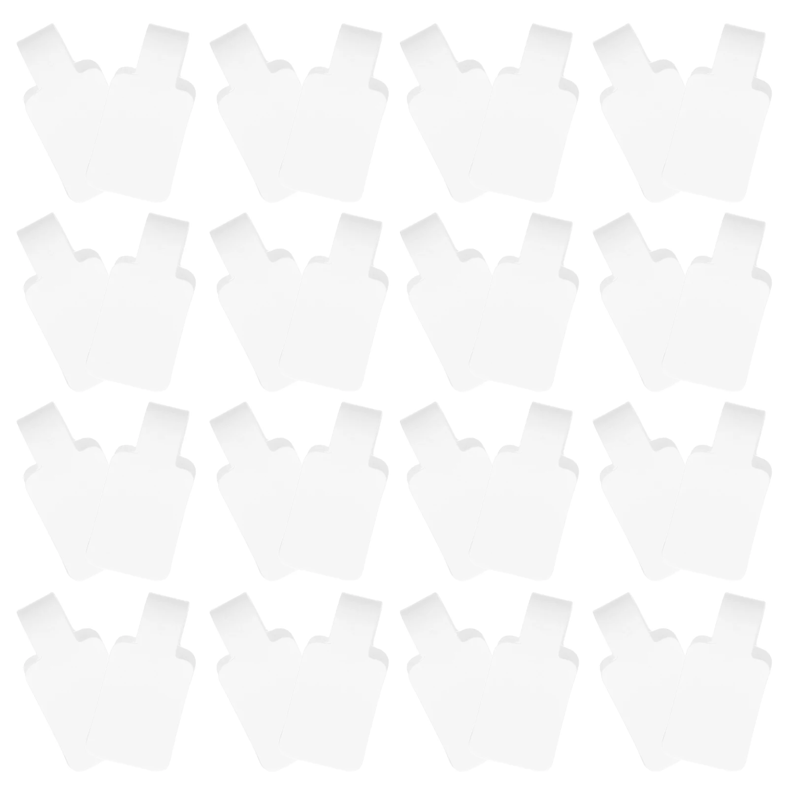 

300Pcs Easy-Remove Adhesive Jewelry Price Tags Blank Necklace Bracelet Ring Display Hanging Labels for Shop Office Use White