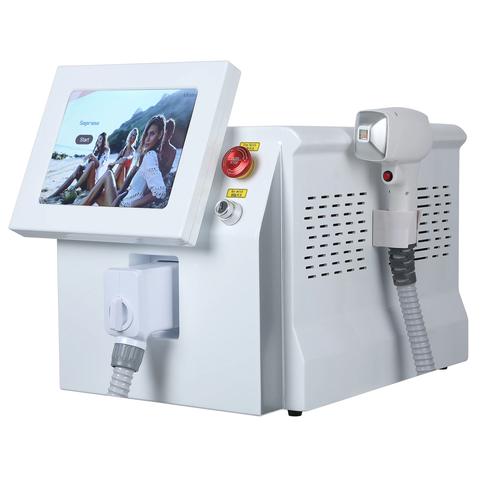 Ice Platinum 808nm Diode Laser Hair Removal Machine LCD Permanent Handle with 3 Wavelength