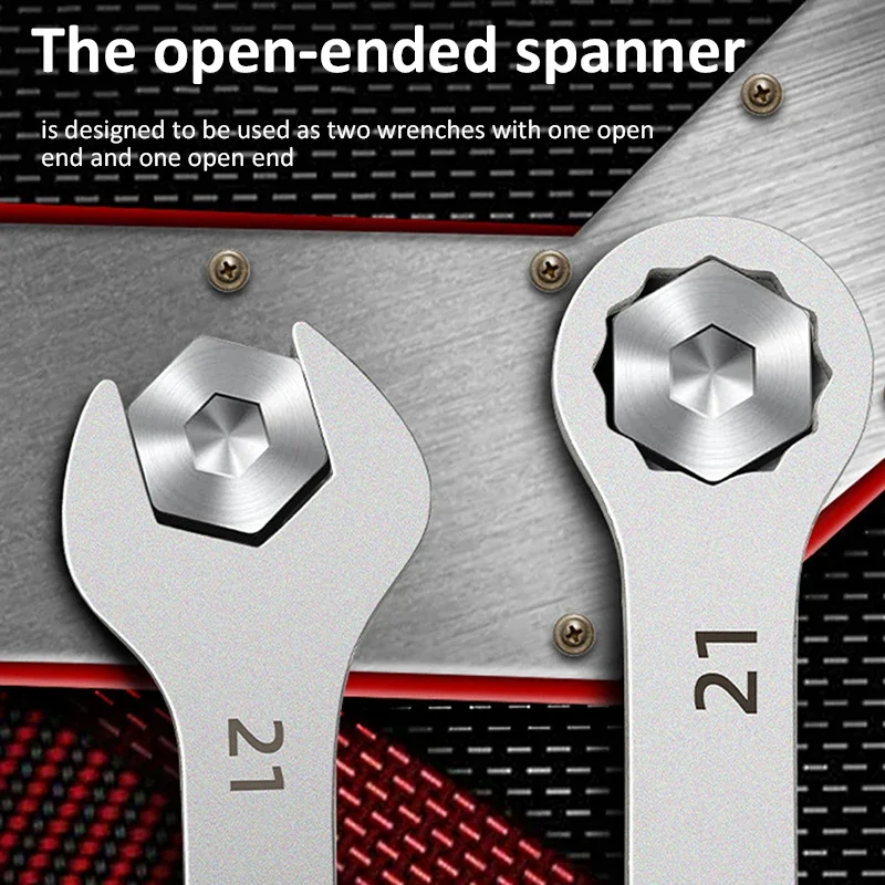 Ultra-thin Open End Wrench Set Combination Wrench Set Plum Wrenches Universal Spanner Dual-purpose Wrench Kit Car Repair Tool