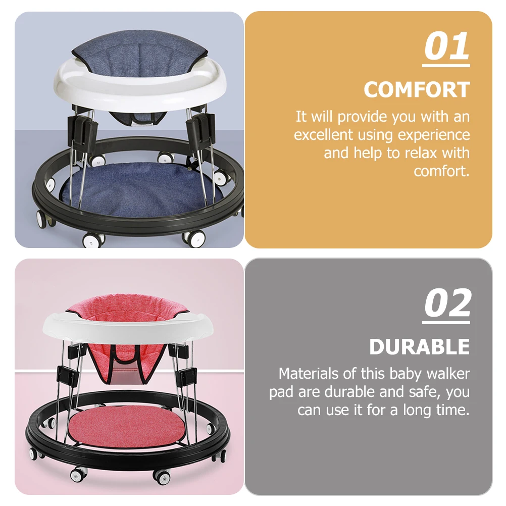 

2pcs Foot Rest Universal Foot Pad For Baby Walker Soft Fabric Footrest Comfortable Sitting Sleeping Support Baby Walker