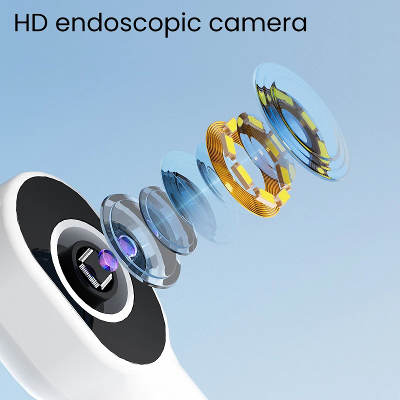 Visual Oral Camera 1080P HD for IPhone/Android Phones 8 LED Lights Hand-held WiFi Endoscope for IOS/Type-C Inspection Tooth
