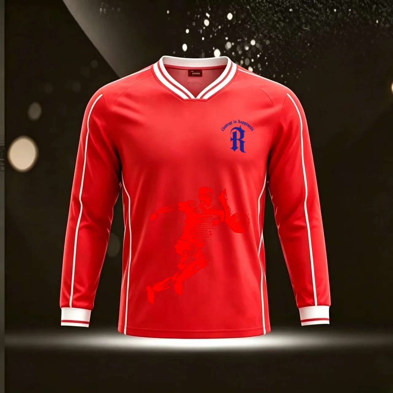 Spring and Autumn Pink Long Sleeve Sports T-Shirt for Men, Loose Fit Outdoor Running, Fitness Training, Football Jersey