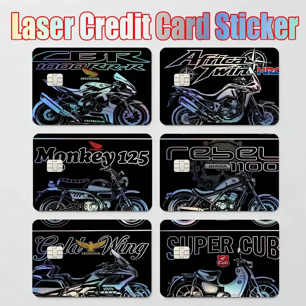 

FOR HONDA CAR MOTO Laser Reflective Card Skin Sticker For Debit Credit Card
