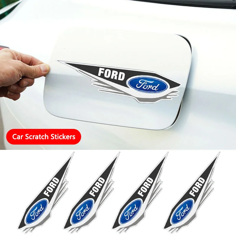 4pc PVC Car Scratch Stickers Covering Scratches Sticker For Ford Focus 2 3 4 Mondeo Fiesta ecosport Kuga Fusion Ghia Accessories