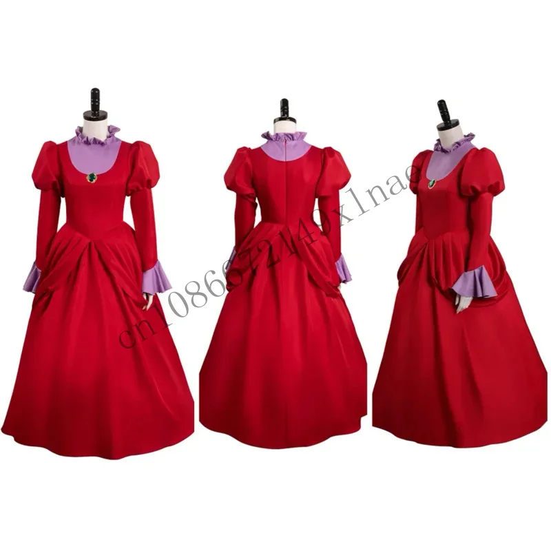 Lady Tremaine Cosplay Dress Fantasy Cartoon Movie Stepmother Disguise Costume Adult Women Roleplay Fantasia Outfits For Female C